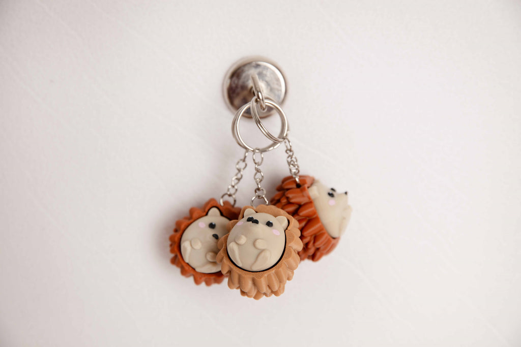 🦔 Hedgehog Clicker Fidget Keychain – Pocket Stress Toy