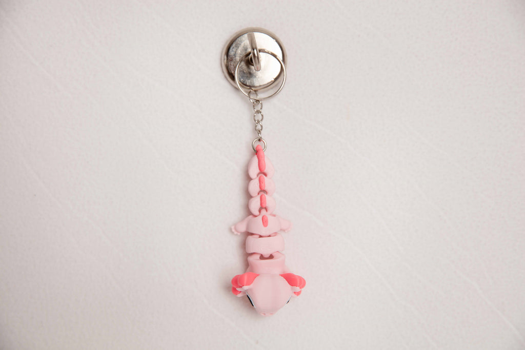 Cute Axolotl Fidget Keychain – Articulated 3D Printed Sensory Keychain