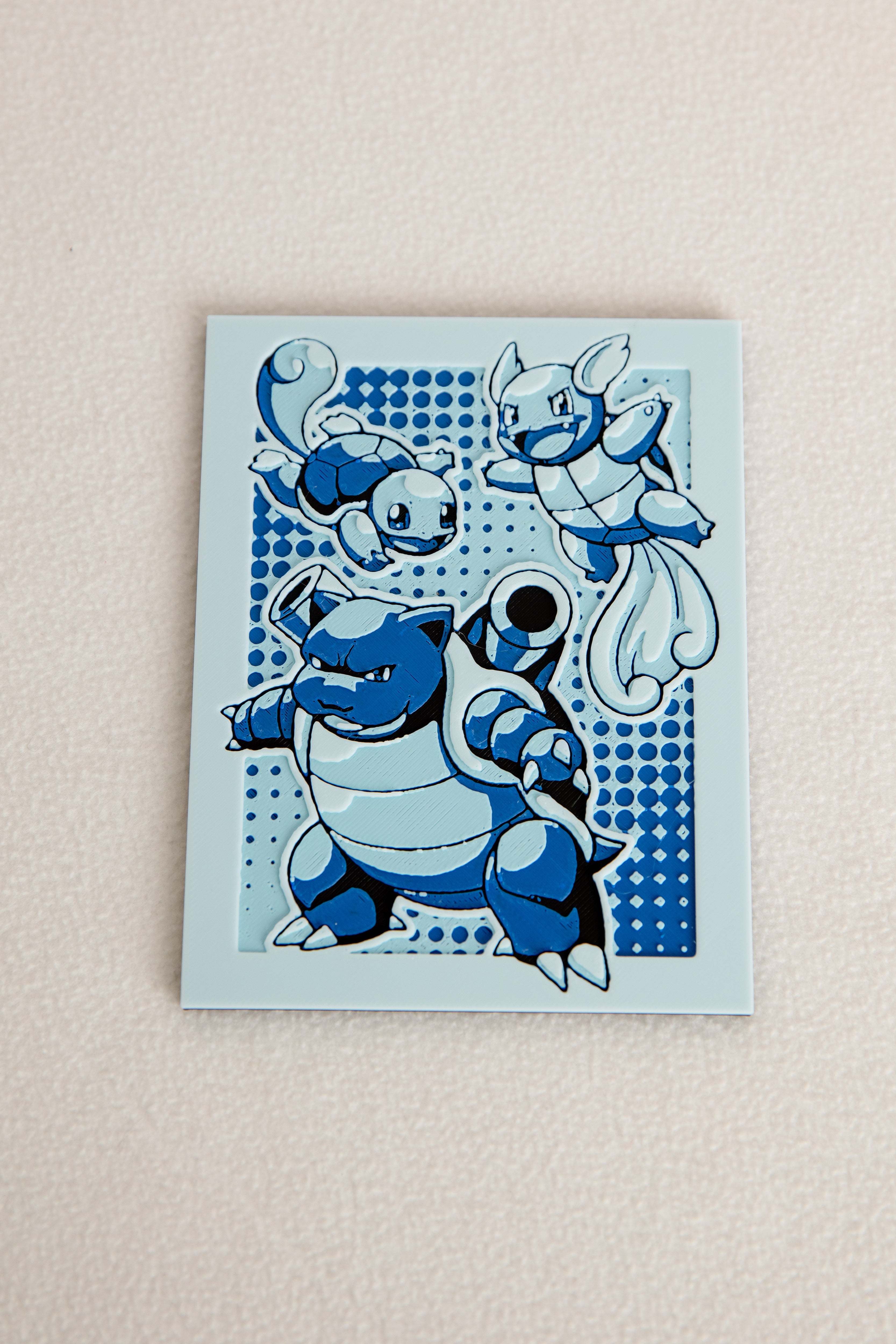 Monochrome Squirtle Line Hueforge