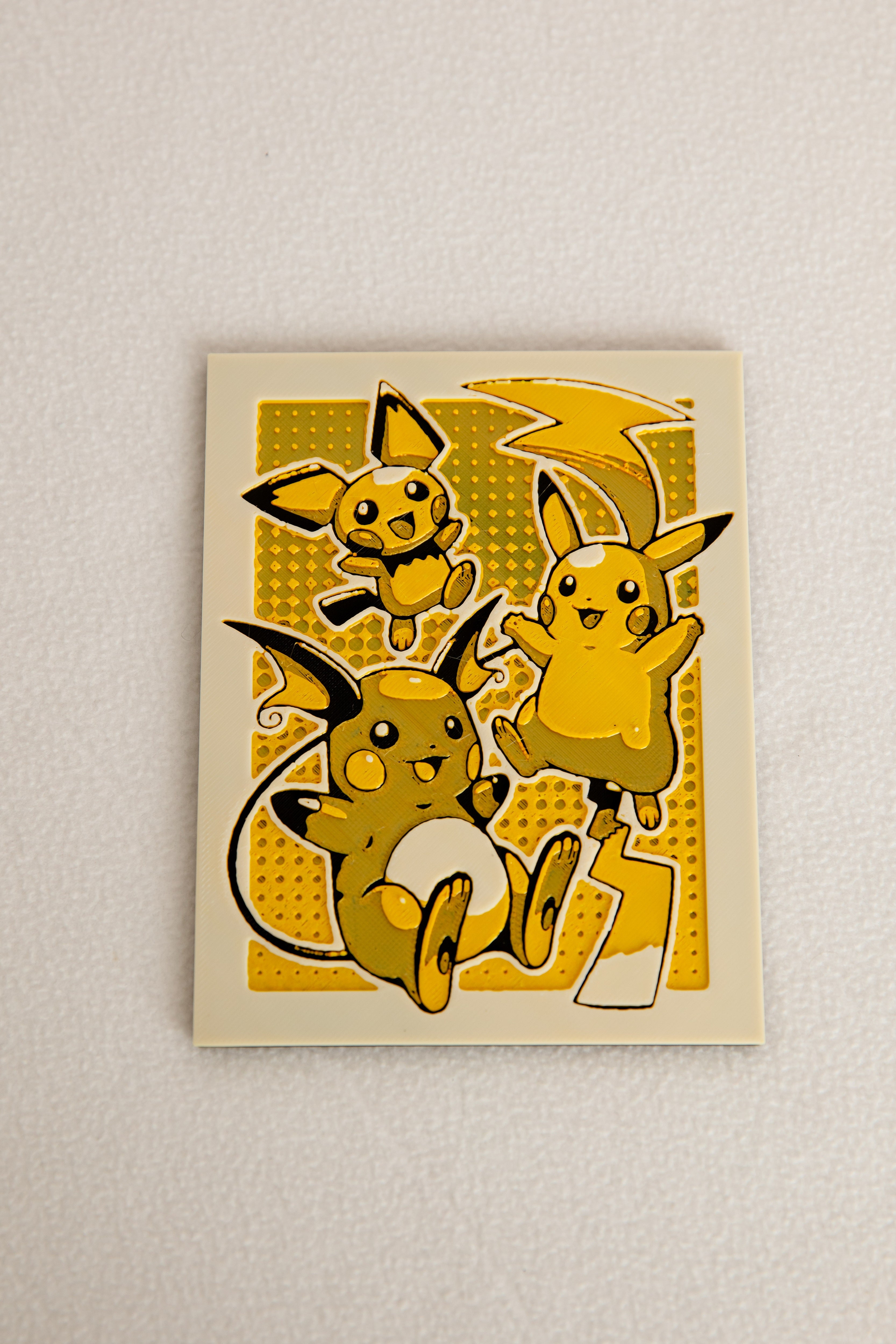 Monochrome Pikachu Line Hueforge