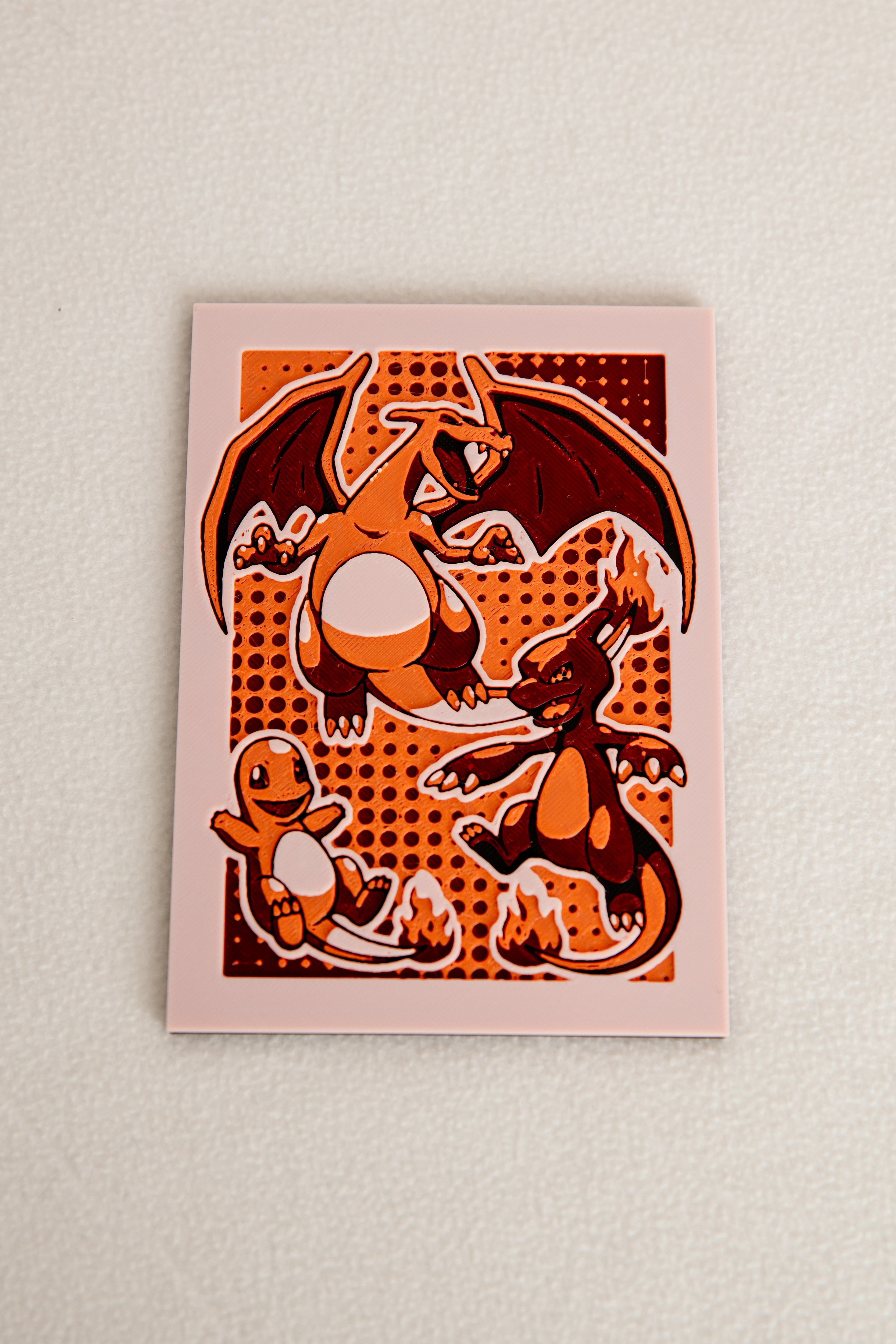 Monochrome Charmander Line Hueforge