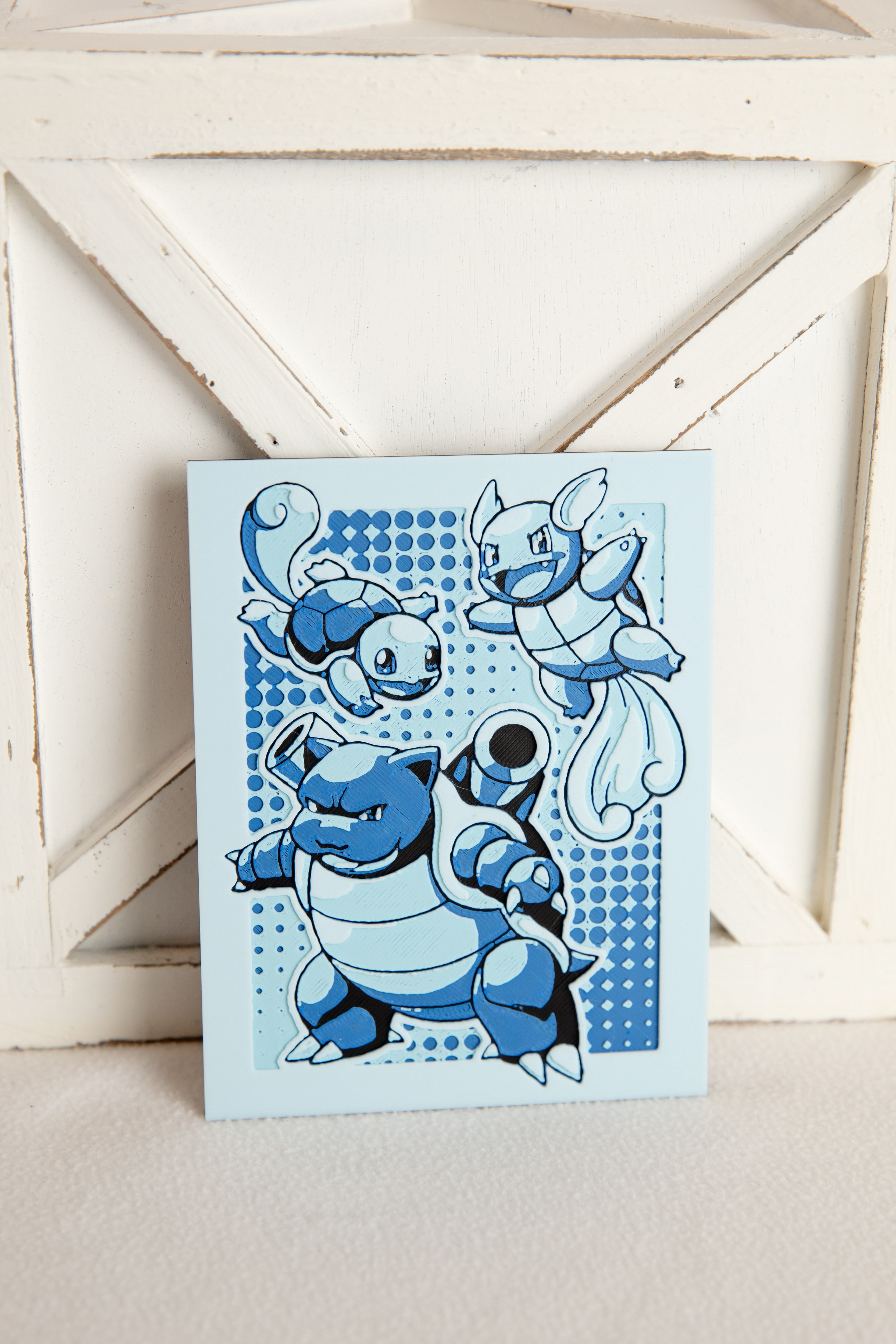 Monochrome Squirtle Line Hueforge