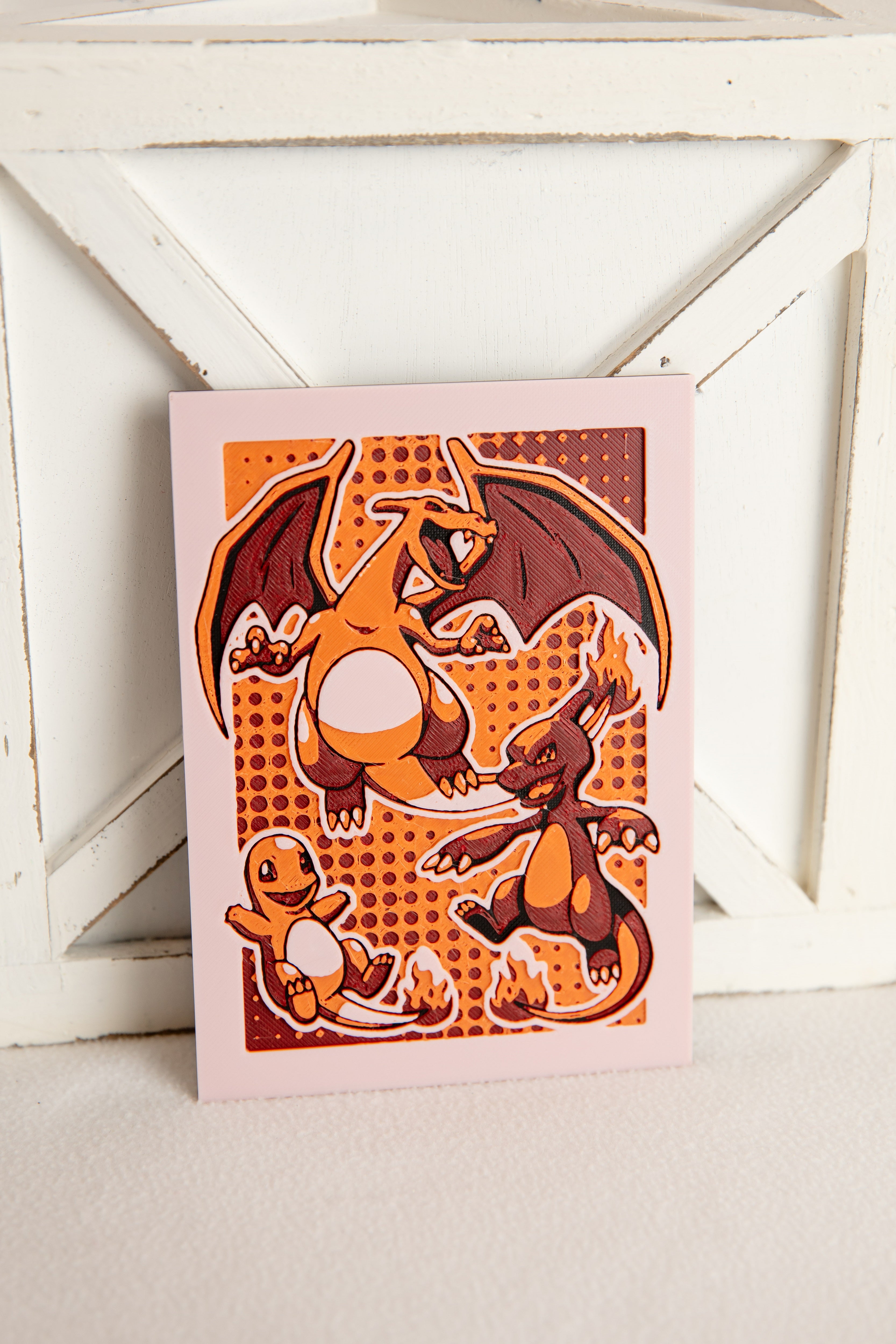 Monochrome Charmander Line Hueforge