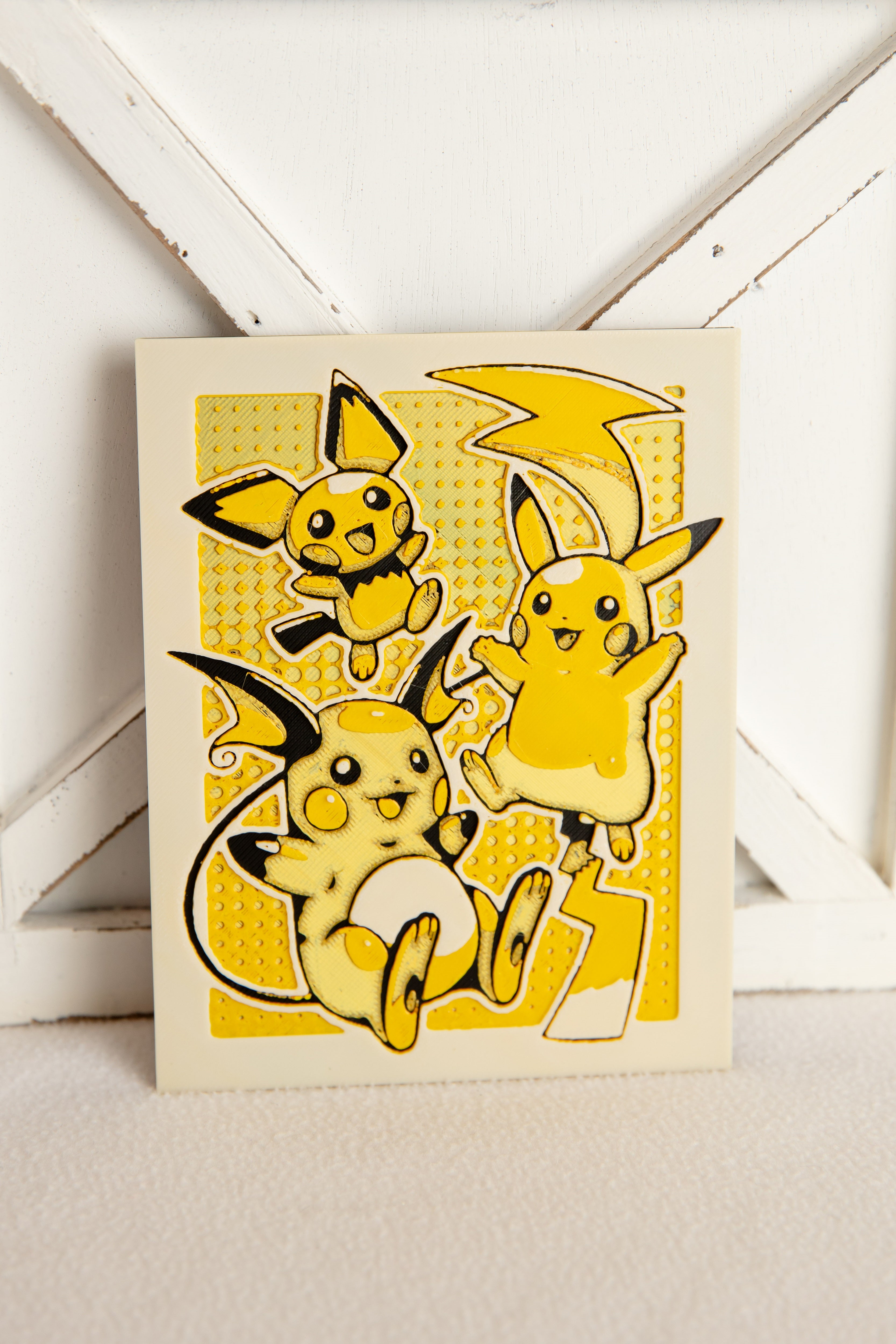 Monochrome Pikachu Line Hueforge