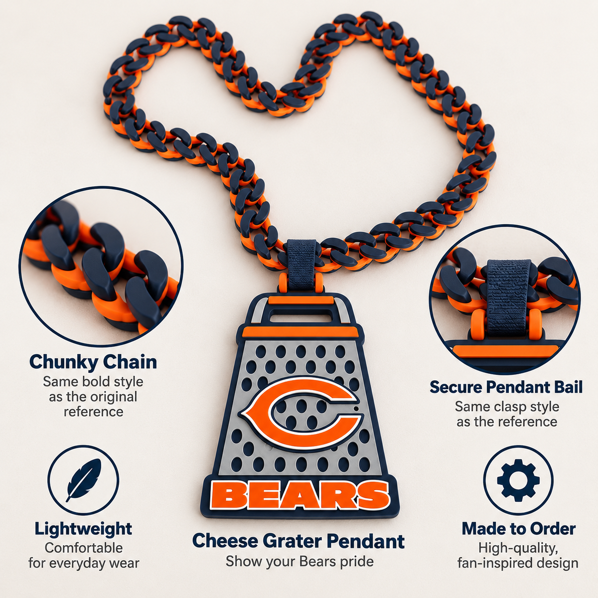 Bears Cheese Grater Chain